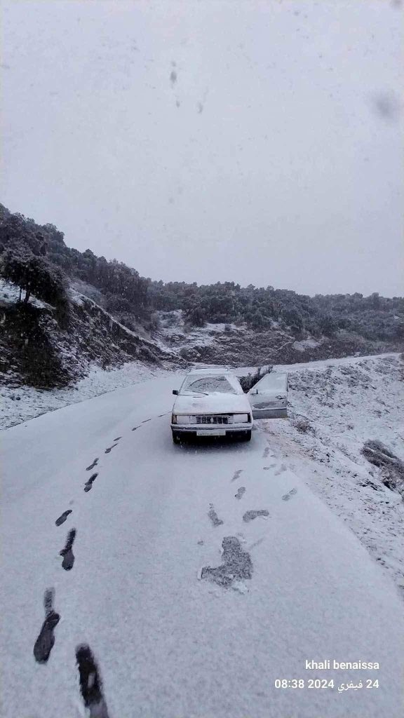 ثلوج كثيفة وأمطار غزيرة عبر عدة ولايات جزائرية