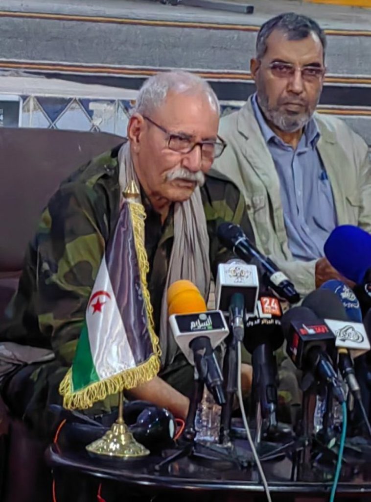 ‏  زعيم البوليساريو..تغيير ⁧‫سانشيز‬⁩ لموقفه تجاه قضية الصحراء الغربية ⁧‫‬⁩هو نتيجة لعملية ابتزاز مفضوحة من طرف المغرب‬