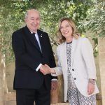 تبون يجري مباحثات مع رئيسة وزراء إيطاليا