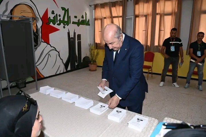#رئاسيات_الجزائر ..رسالة تبون  عقب أداء واجبه الانتخابي