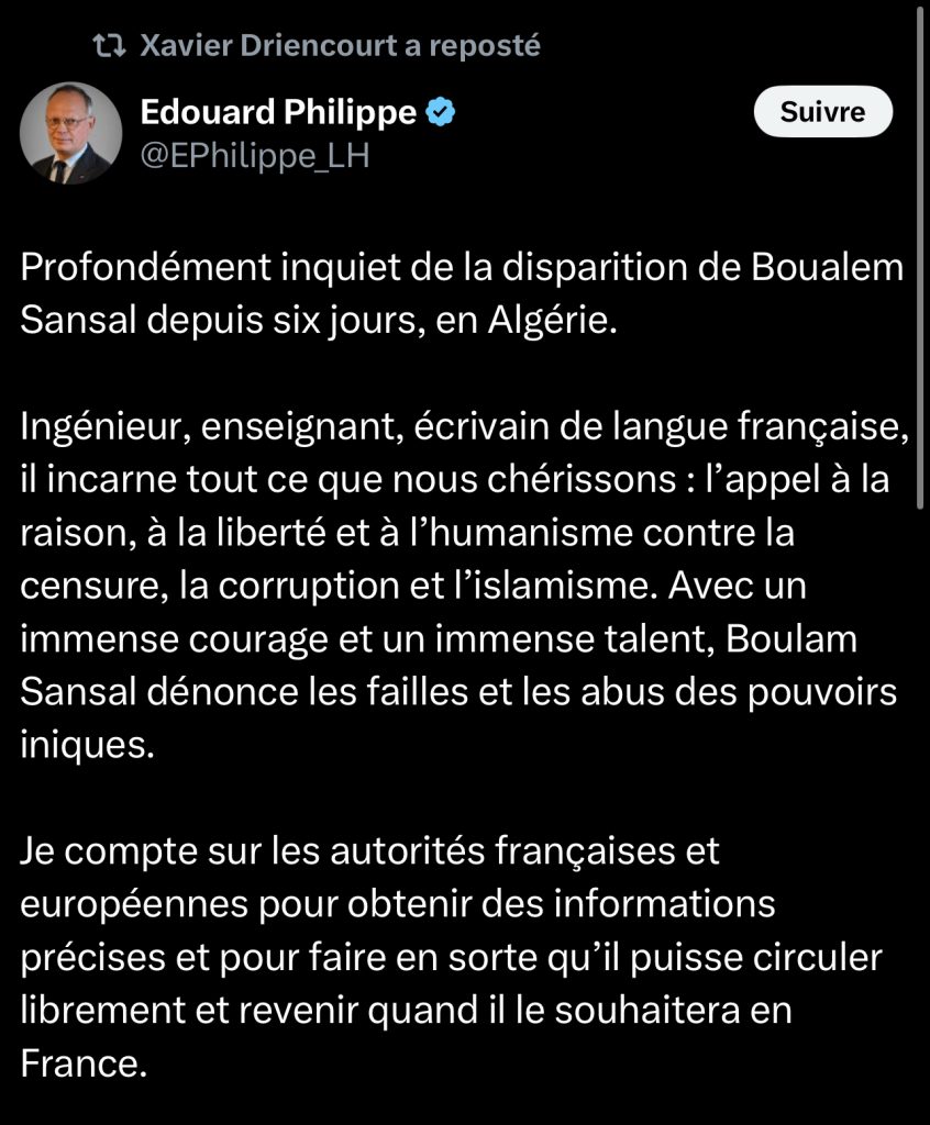 المواطن الفرنسي بوعلام صنصال يحدث طوارئ  في باريس ..لا حدث في الجزائر