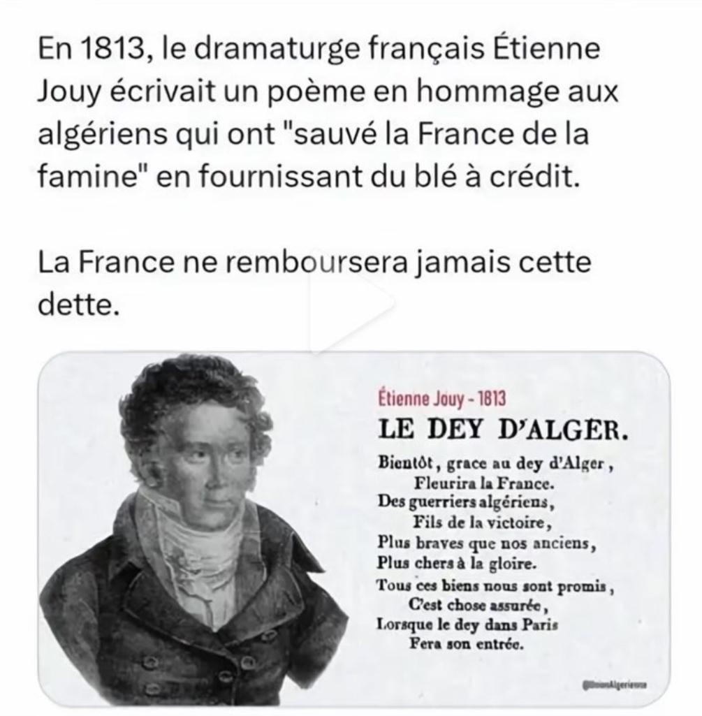 Hommage aux Algériens qui ont sauvé la France de la famine