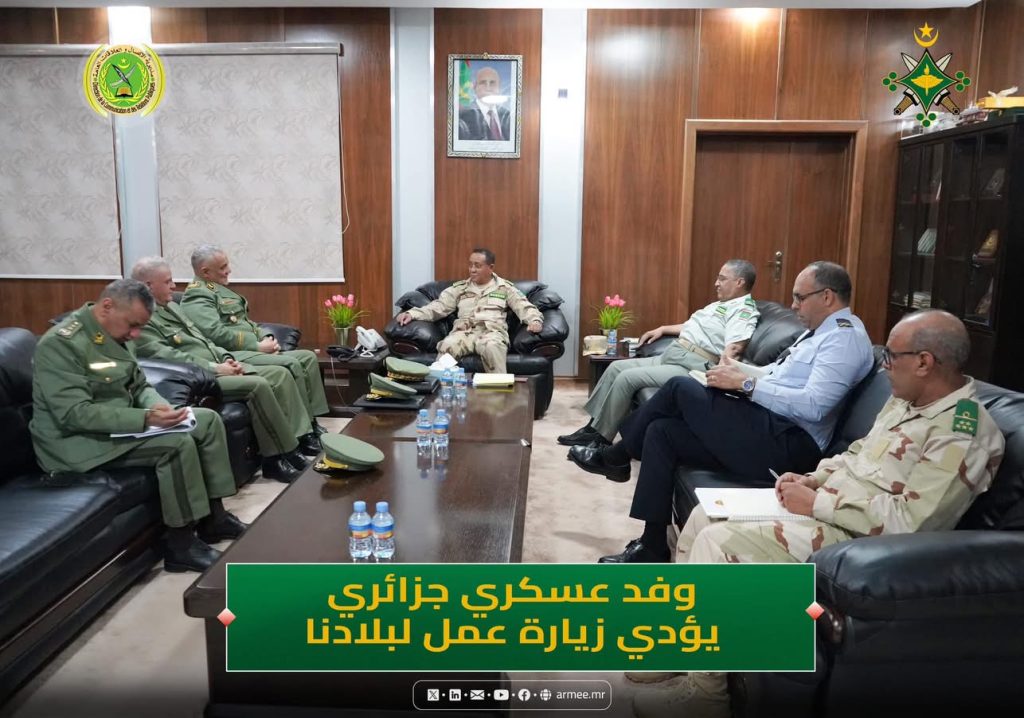 المدير المركزي لأمن الجيش الجزائري العميد ⁧‫محرز جريبي‬⁩ في زيارة عمل إلى موريتانيا