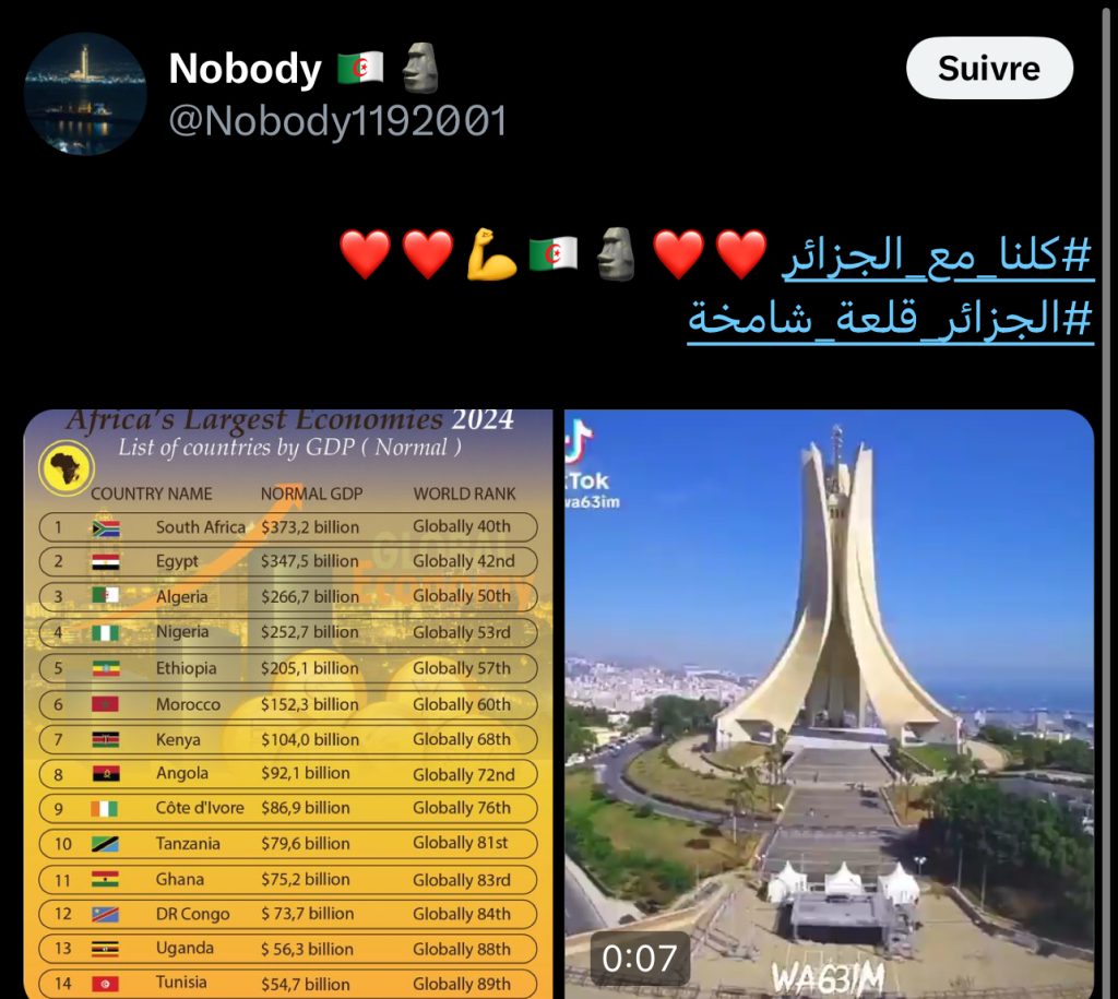 كلنا مع الجزائر ..حملة تجتاح منصات التواصل