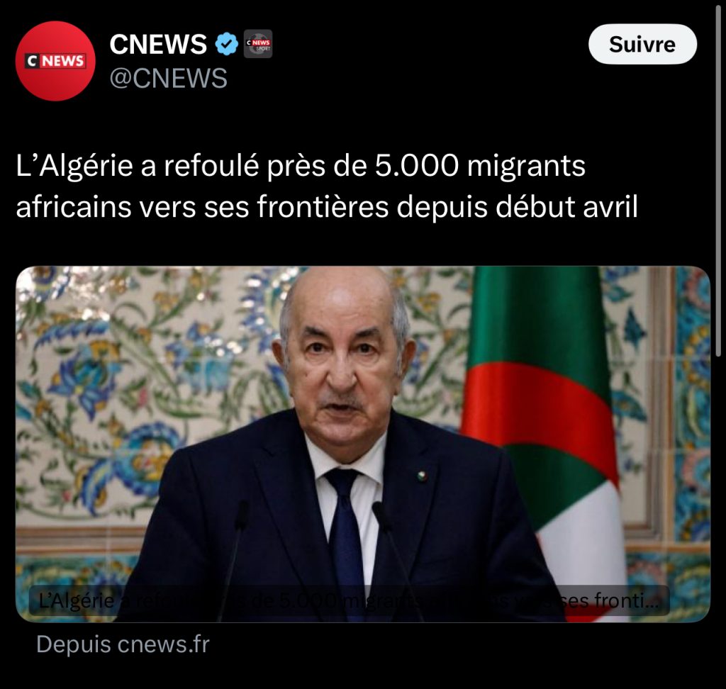 عمليات ترحيل المهاجرين غير الشرعيين من الجزائر  تتم في ظل الاحترام التام للاتفاقيات الثنائية مع دول الساحل