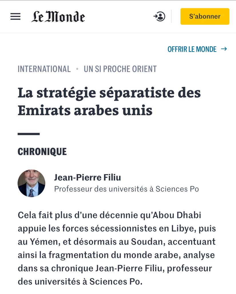 الإمارات: مهندس الفوضى ومفكك الدول العربية – تحليل خطير من “لوموند”