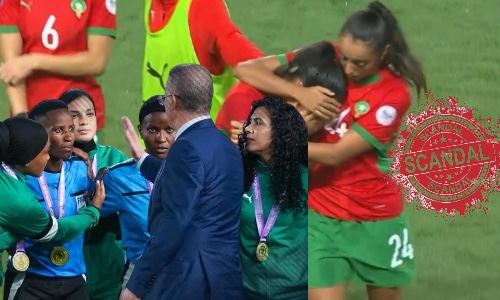 فوزي لقجع يصفع لاعبة ويوجه إهانات عنصرية للحكمة الناميبية بعد هزيمة مذلة