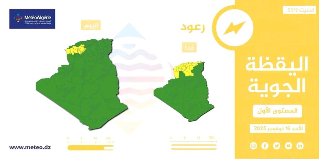 أمطار رعدية تجتاح عدة ولايات جزائرية