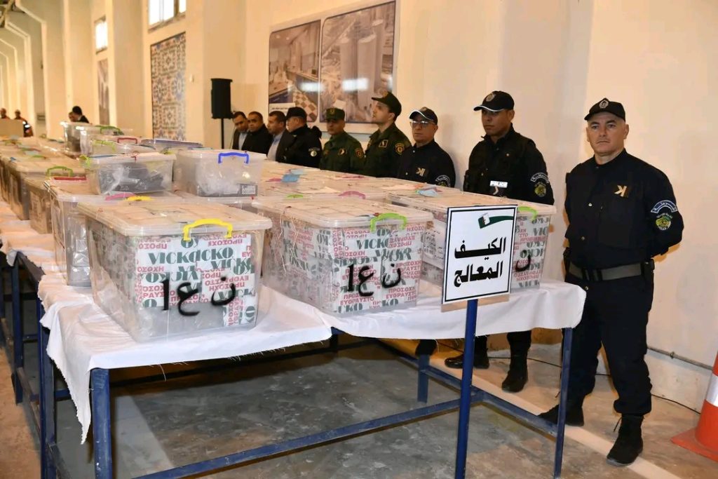 وزارة الدفاع الجزائرية: حرق 13طن من الكيف المعالج و15مليون قرص مهلوس