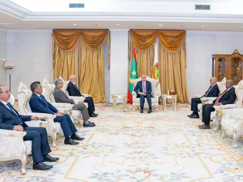 رئيس المجلس الوطني الصحراوي في ضيافة الرئيس الموريتاني