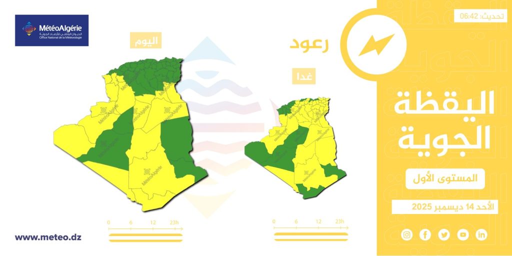 أمطار رعدية على عدة ولايات جزائرية