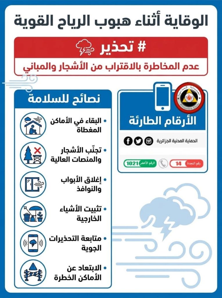 الحماية المدنية الجزائرية تحذر المواطنين!