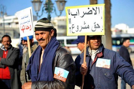 نظام المخزن المغربي يحاول مصادرة حق الإضراب !