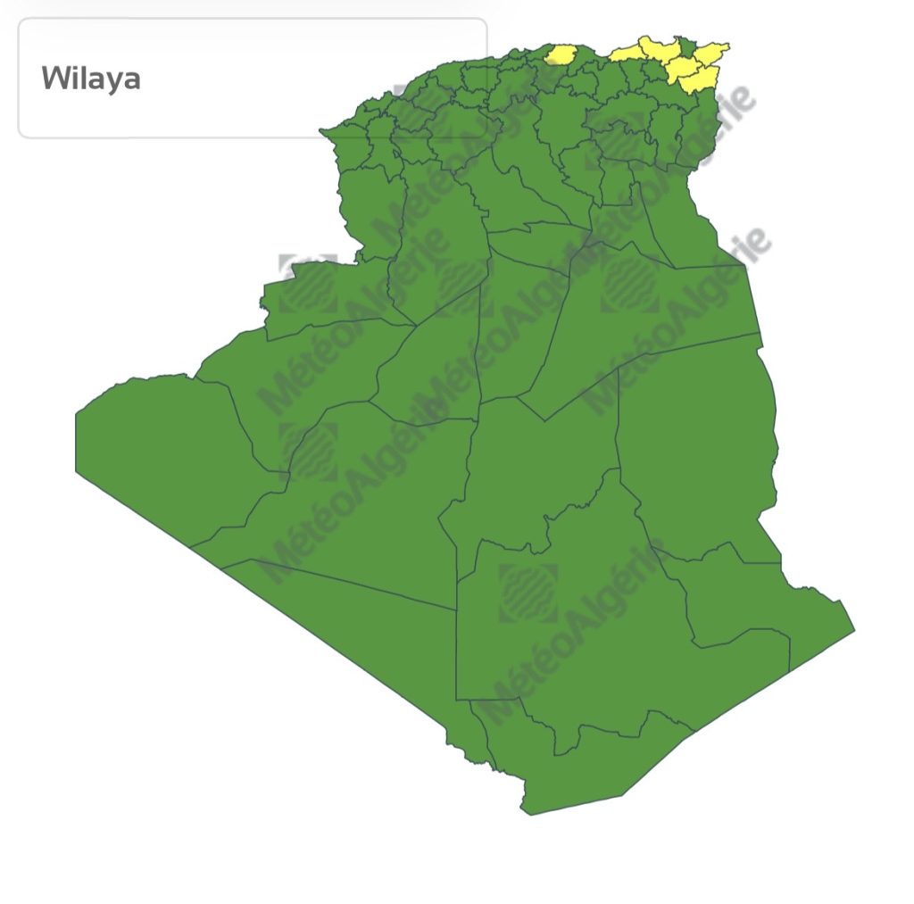 اضطراب جوي محمل بأمطار ورياح يجتاح عدة ولايات جزائرية