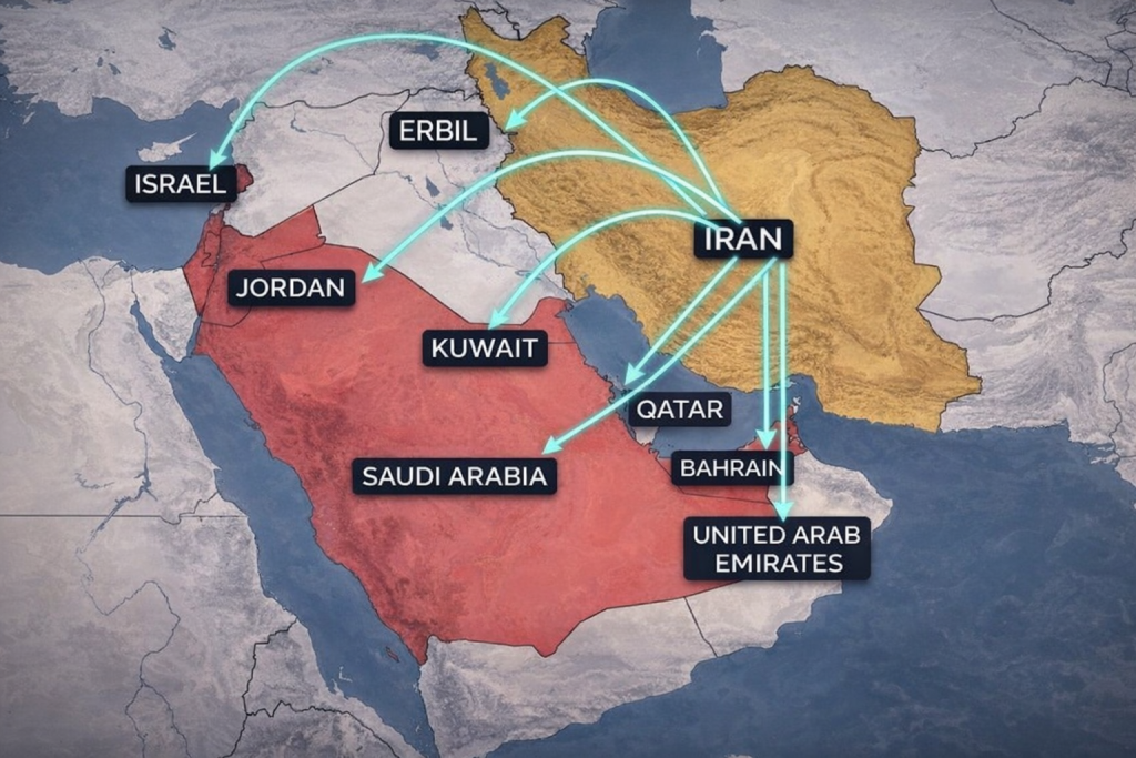 دولة خليجية أخرى تحت القصف الإيراني