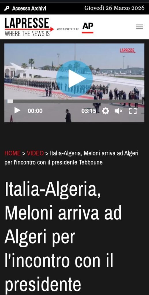 معرض الصحافة الإيطالية : تبون يتصدر عناوين الصحف.. “Amiamo l’Algeria”