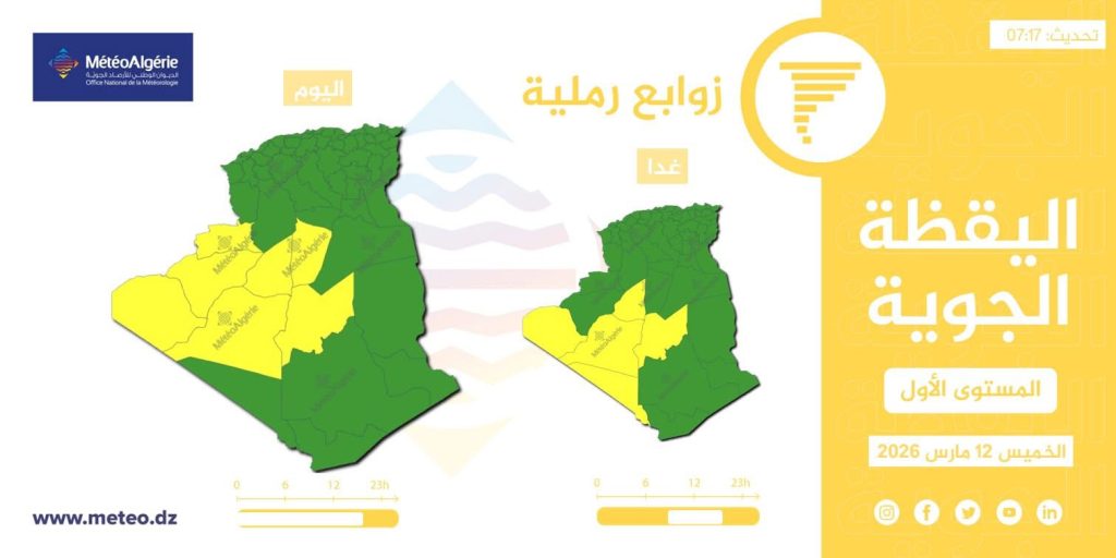طقس الجزائر.. أمطار ورياح قوية على عدة ولايات