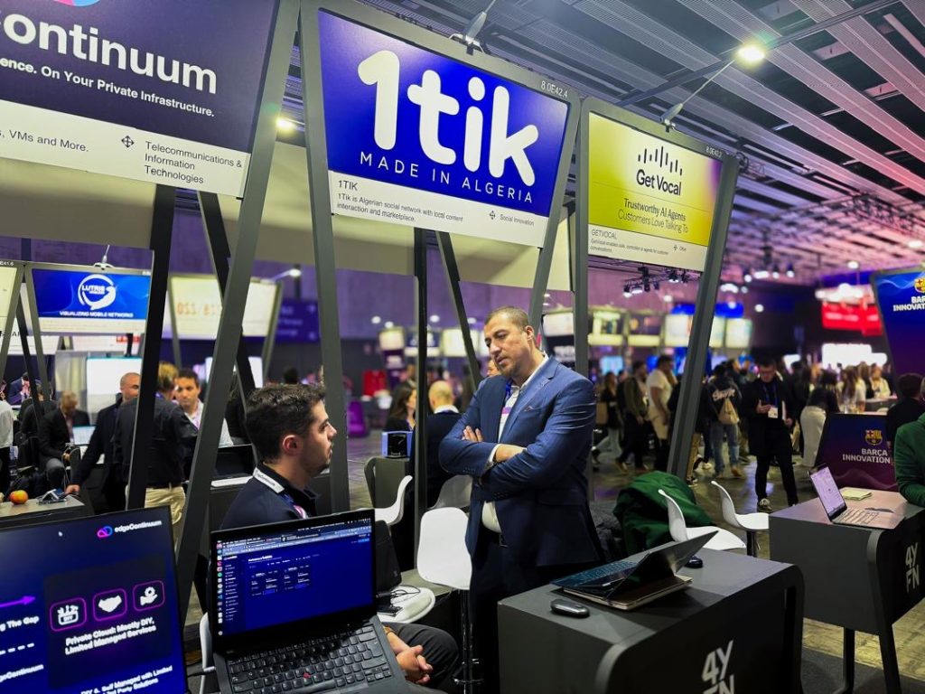 المنصة الاجتماعية الجزائرية 1tik تخطف الأنظار في المؤتمر العالمي للهاتف النقال MWC ببرشلونة.