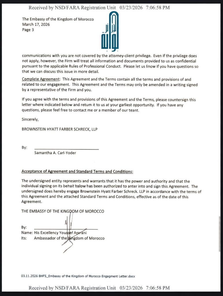 Morocco’s $65,000 Lobbying Campaign in Washington: Targeting Polisario Through Iran Narrative