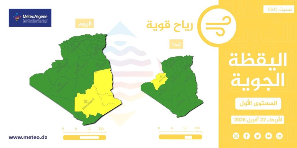 طقس الجزائر : أمطار رعدية وزوابع رملية على هذه الولايات
