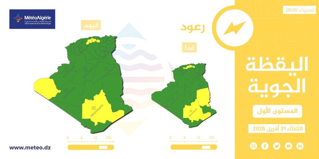 أمطار ورعود على عدة ولايات في الجزائر
