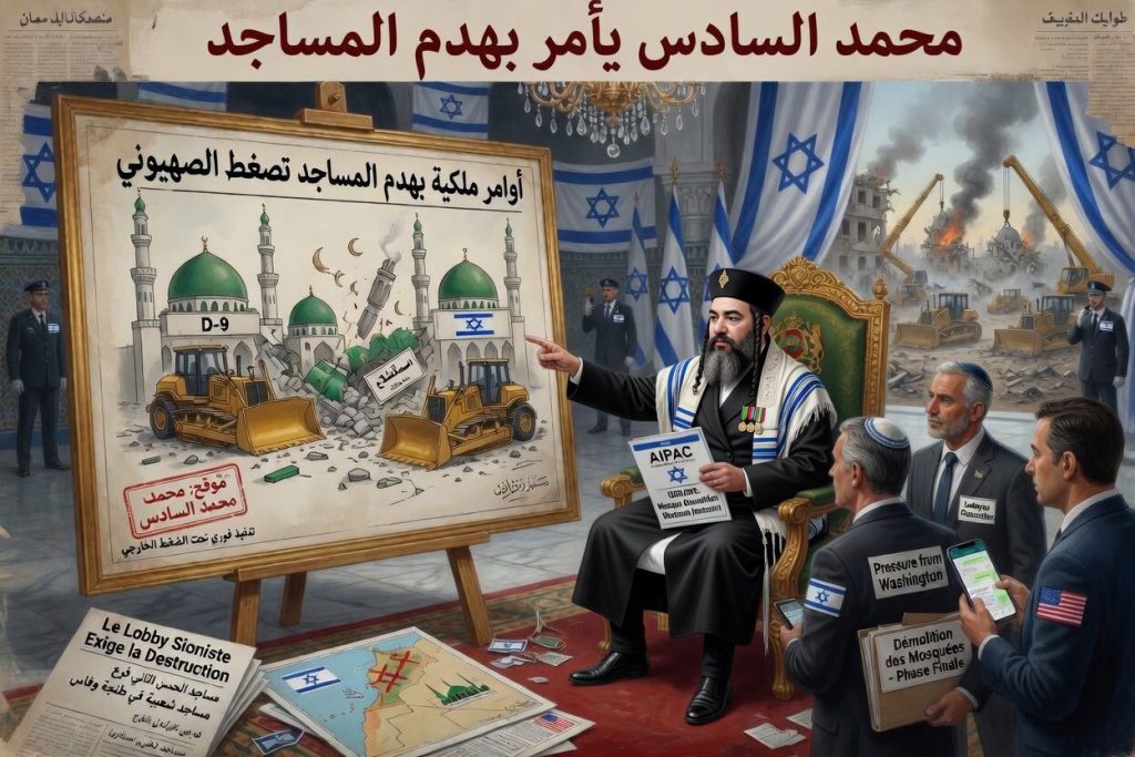 محمد السادس يحارب بيوت الله ويأمر بهدم المساجد بضغط صهيوني!