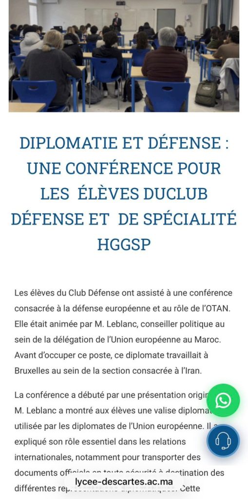 French Embassy in Morocco Training a New Generation of Agents: What is the Story?