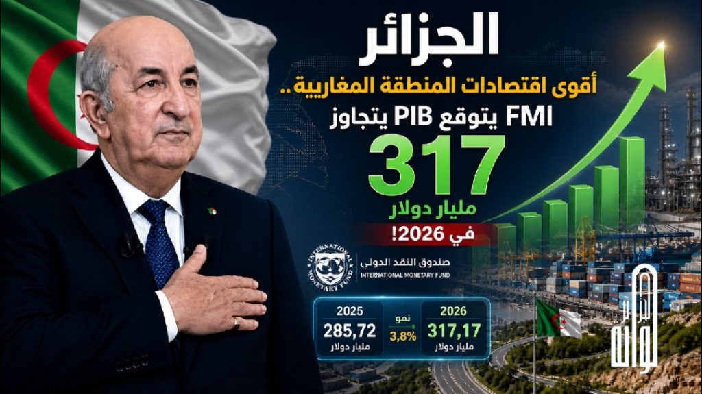 الجزائر أقوى اقتصادات المنطقة المغاربية.. FMI يتوقع PIB يتجاوز 317 مليار دولار في 2026!