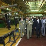 The Angolan president visiting the central supply base of Algeria،first military base