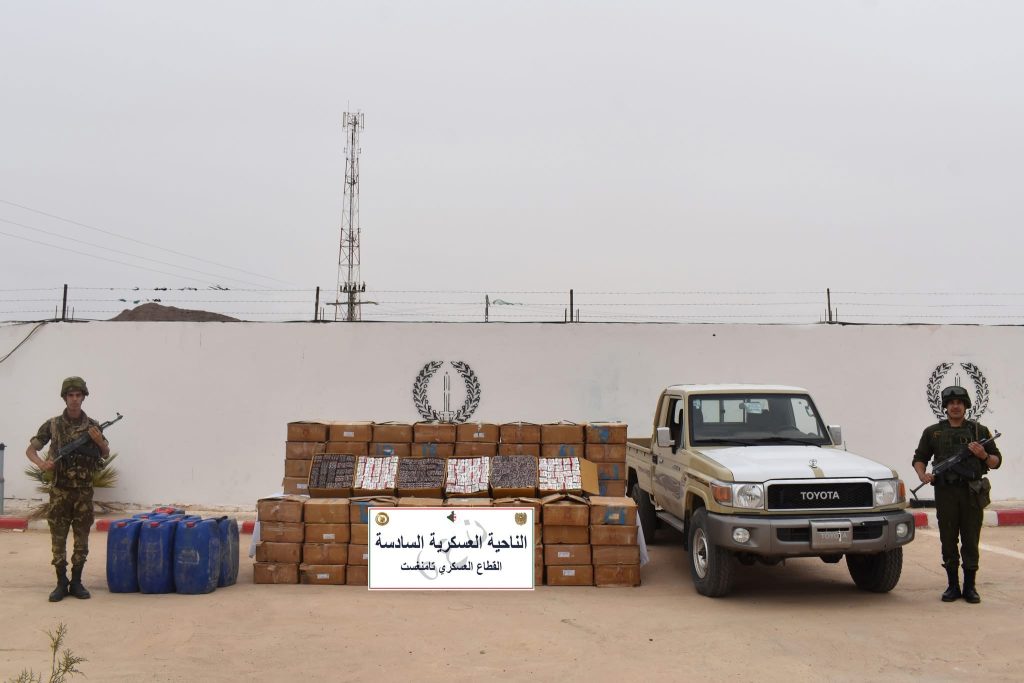 الجيش الجزائري يحجز قرابة مليوني قرص مهلوس بتمنراست
