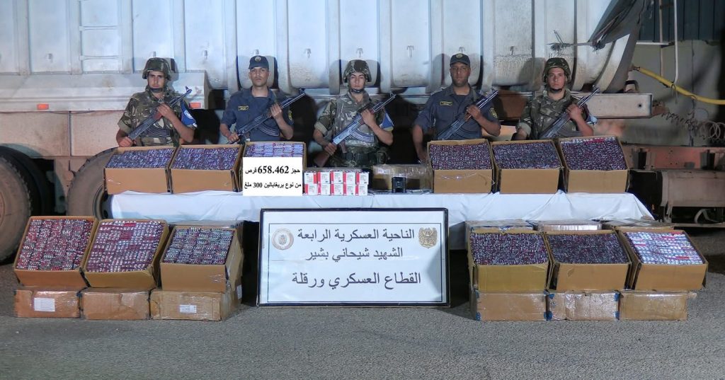 الجيش الجزائري يحجز أزيد من 600 ألف قرص مهلوس بورقلة