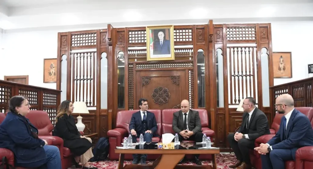 An Italian parliamentary delegation on an official visit to Algeria