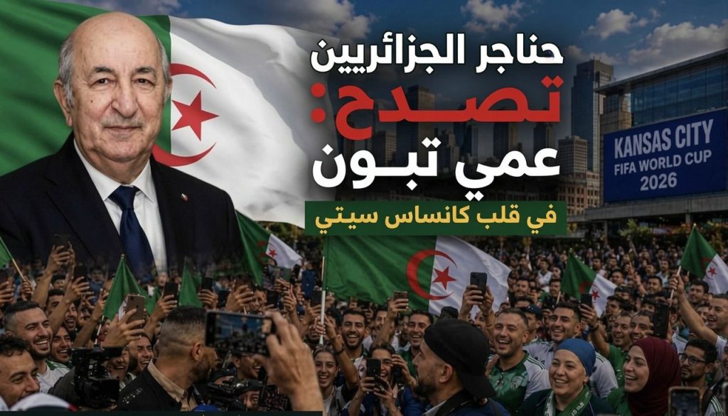 حناجر الجزائريين تصدح “عمي تبون” في قلب كانساس سيتي !