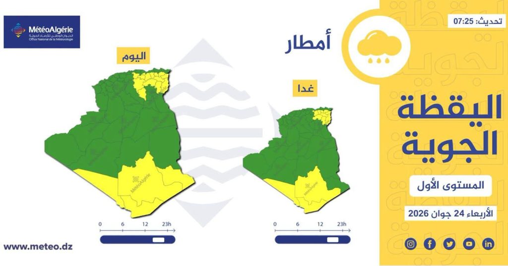 أمطار رعدية وزوابع رملية ستشهدها عدة ولايات