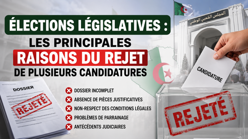 Élections législatives : les principales raisons du rejet de plusieurs candidatures