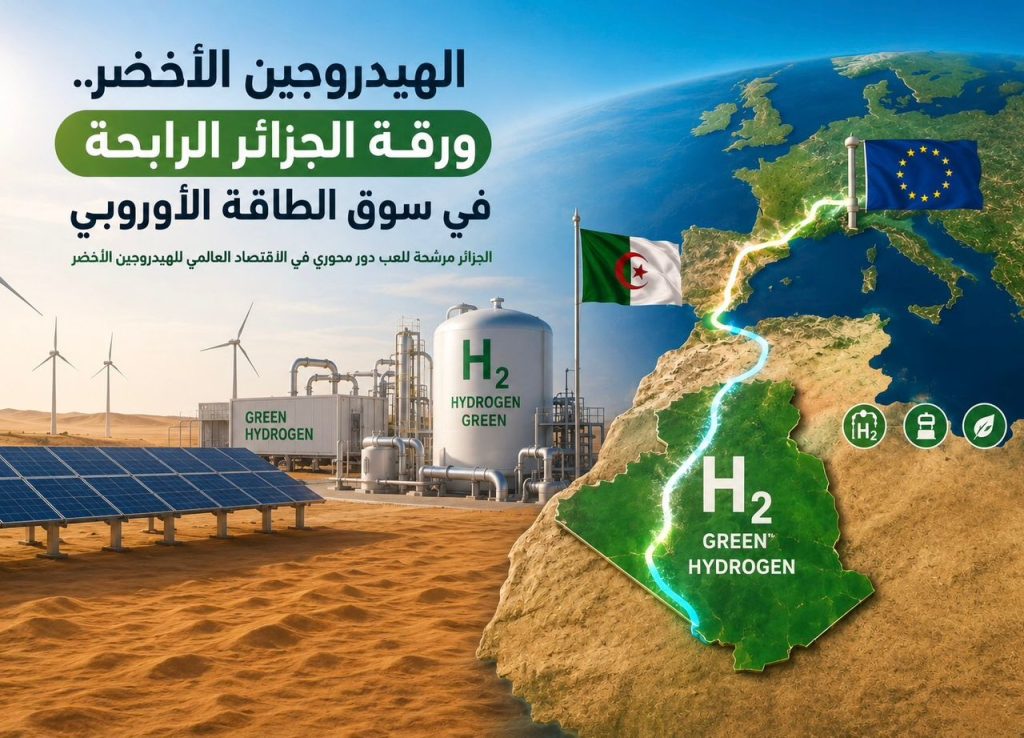 الهيدروجين الأخضر.. ورقة الجزائر الرابحة في سوق الطاقة الأوروبي