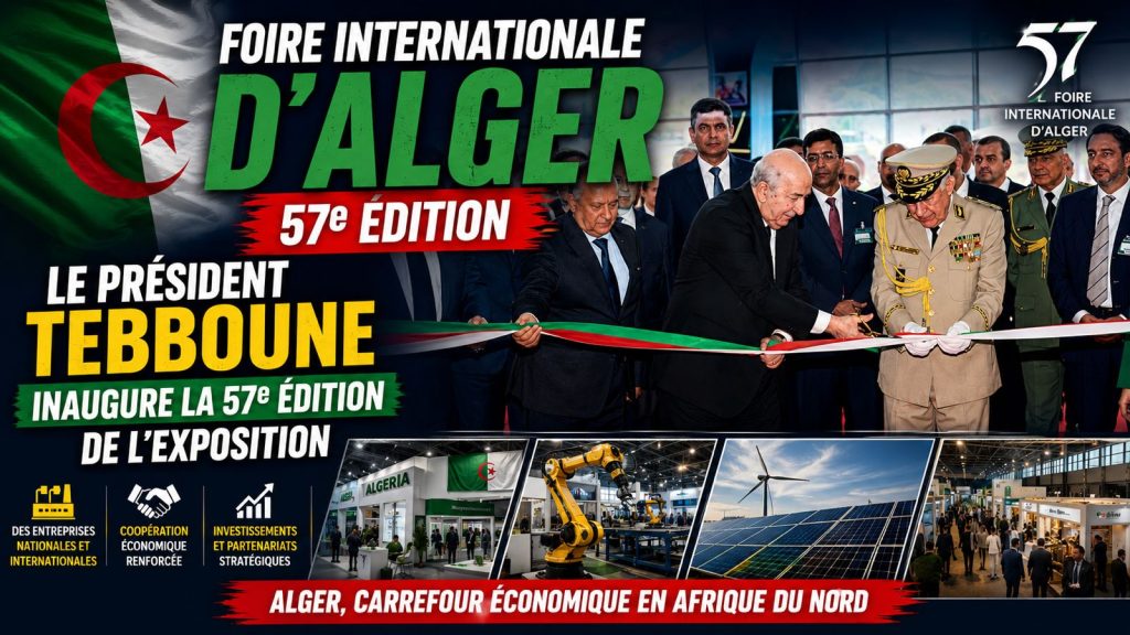Foire internationale d’Alger : le président de la République Abdelmadjid Tebboune inaugure la 57e édition de l’exposition