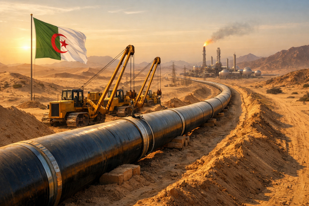 L’Algérie donne le coup d’envoi des travaux du segment stratégique du gazoduc transsaharien.
