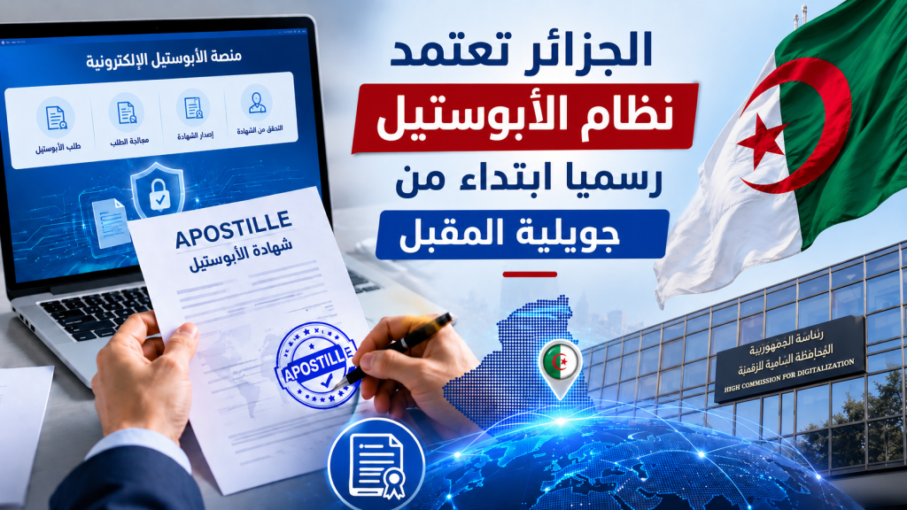 الجزائر تعتمد نظام الأبوستيل رسميا ابتداء من جويلية المقبل