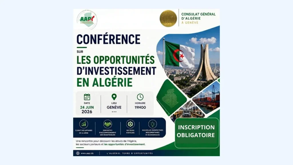 Algérie : une conférence économique à Genève pour promouvoir l’investissement et mobiliser la diaspora