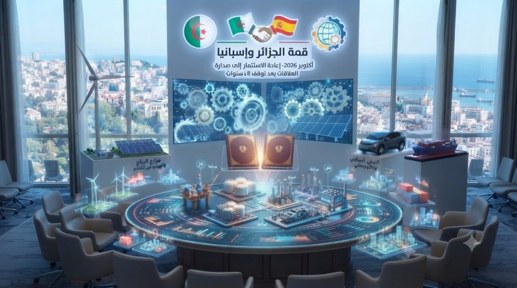 5 مليارات يورو في 4 أشهر.. قمة أكتوبر تختبر انتقال الجزائر وإسبانيا من التجارة إلى الاستثمار