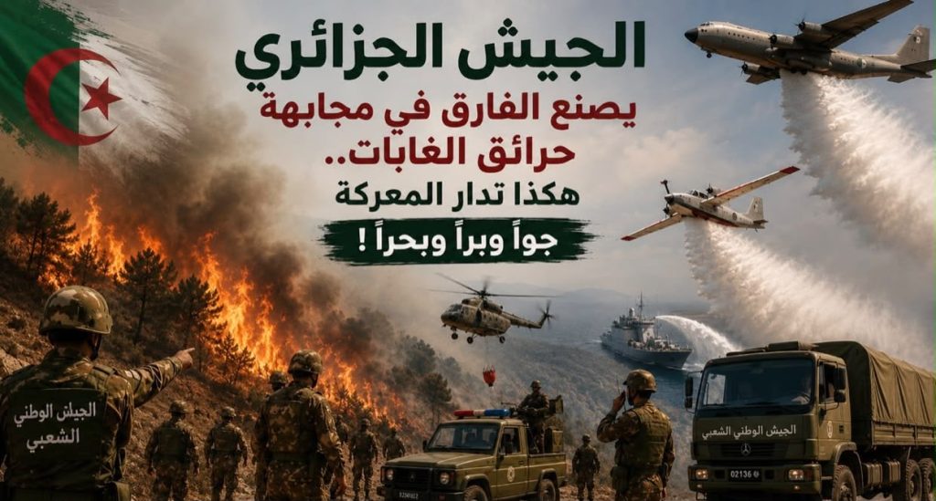 الجيش الجزائري يصنع الفارق في مجابهة حرائق الغابات.. هكذا تدار المعركة جواً وبراً وبحراً!