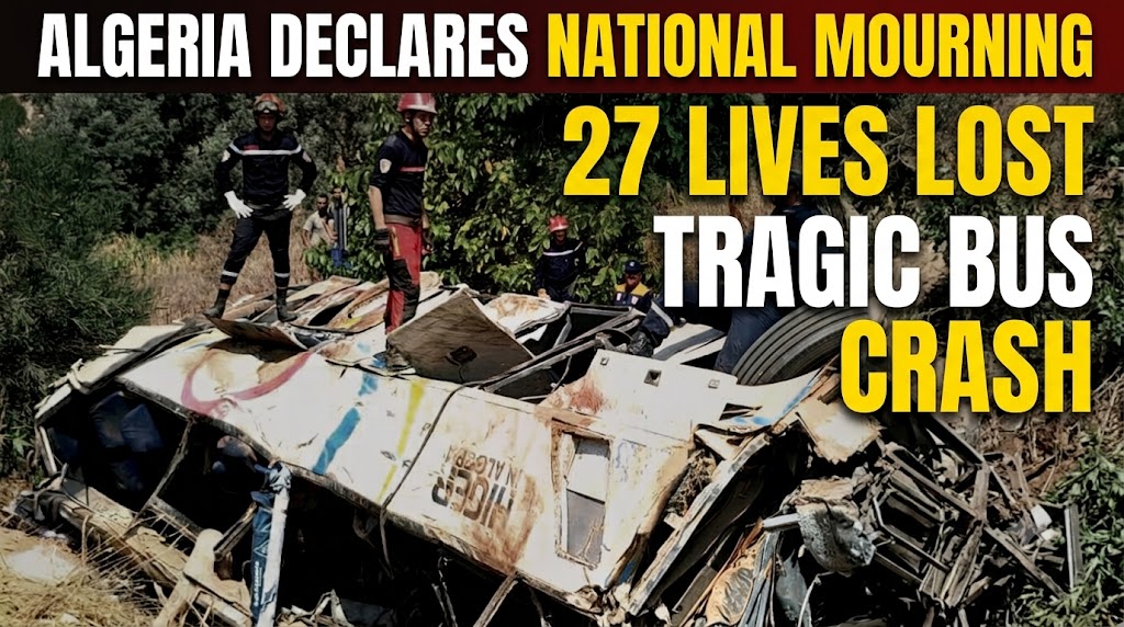 Algeria Declares National Mourning After Bus Crash Claims 27 Lives
