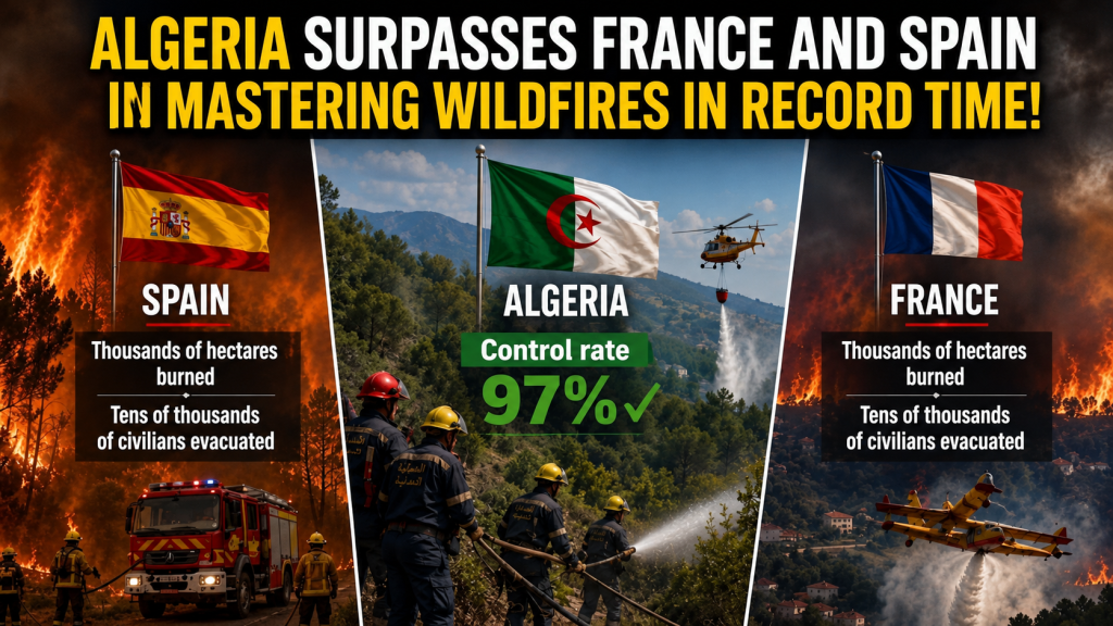 Algeria surpasses France and Spain in mastering wildfires in record time!