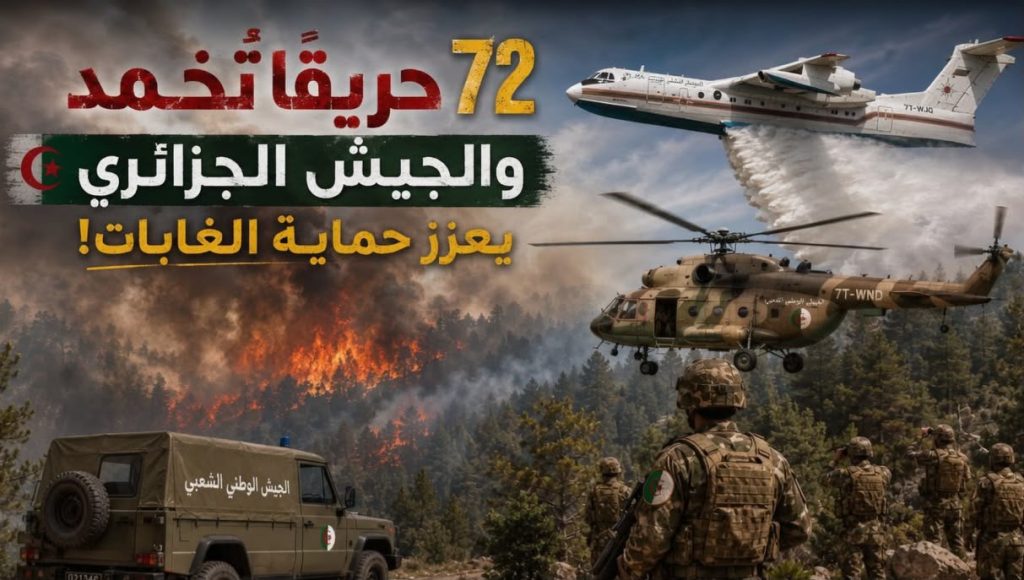 الجيش الجزائري يحسم معركة الحرائق برًا وجوًا
