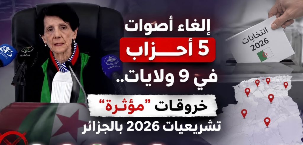 إلغاء أصوات 5 أحزاب في 9 ولايات.. خروقات “مؤثرة” في تشريعيات 2026 بالجزائر