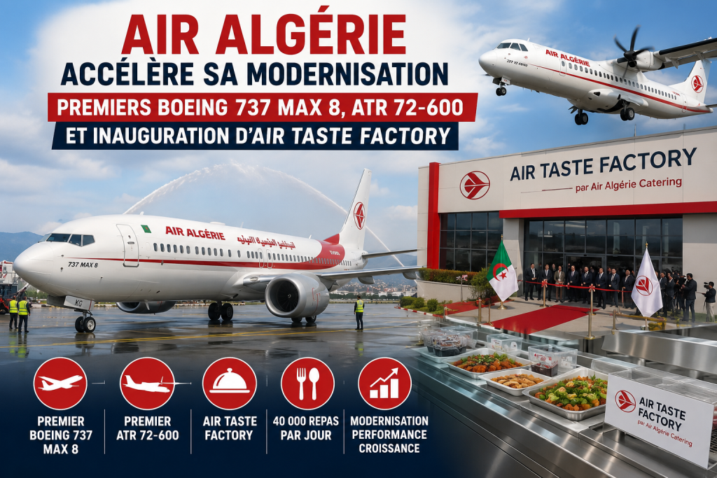 Air Algérie accélère sa modernisation : premiers Boeing 737 MAX 8, ATR 72-600 et inauguration d&rsquo;Air Taste Factory