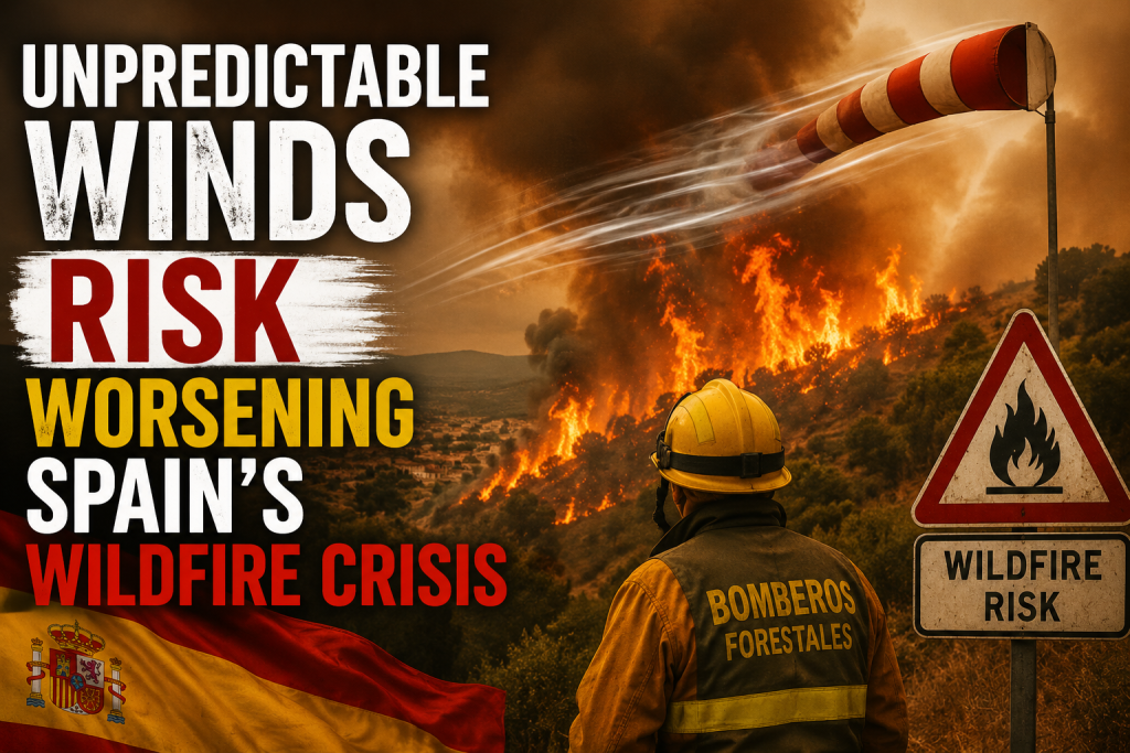 Unpredictable winds risk worsening Spain’s wildfire crisis