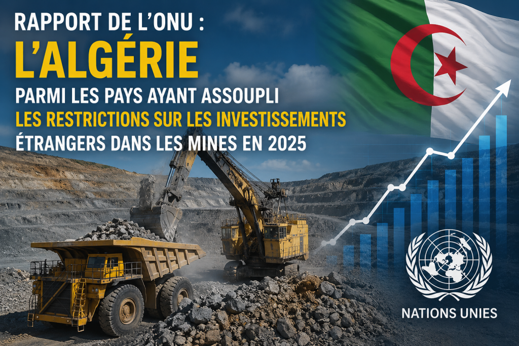 Rapport de l’ONU : l’Algérie parmi les pays ayant assoupli les restrictions sur les investissements étrangers dans les mines en 2025