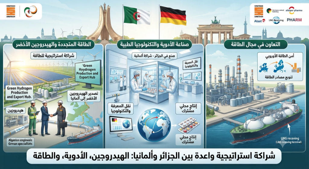 من الجزائر إلى ألمانيا عبر إيطاليا والنمسا.. تبون يكشف خريطة الهيدروجين ونقل التكنولوجيا